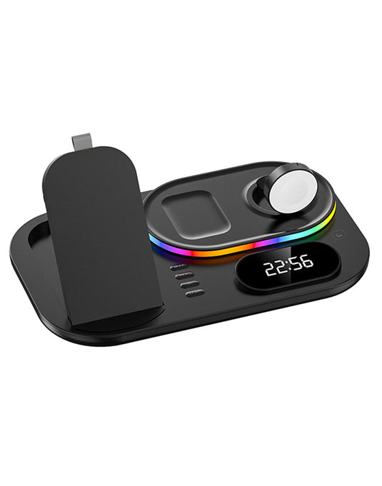 A06 4-in-1 Wireless Charger with RGB Lights & Clock