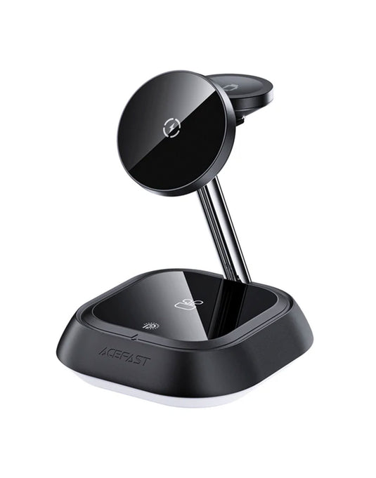 ACEFAST 20.5W Premium 3-in-1 Magnetic Wireless Charger w/ Stylish Ambient Light (E16) - Black