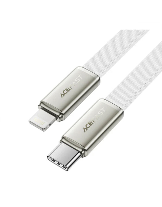 Acefast Ultra-Thin Flat Nylon Braided Fast Charging Cable (C24) Lightning to USB-C (PD 30W)