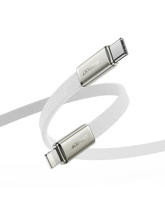 Acefast Ultra-Thin Flat Nylon Braided Fast Charging Cable (C24) Lightning to USB-C (PD 30W) (Brand New)