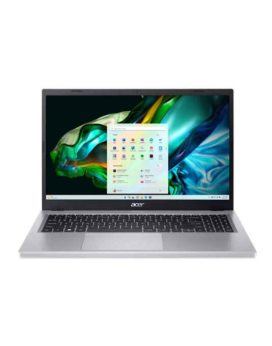 Acer Aspire 3 15.6-inch Quad Core N100 4GB 128GB Windows 11 Home Laptop - Silver (Very Good Pre-Owned)
