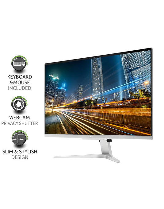 Acer Aspire C27 27-inch i5 11th Gen 8GB 1TB @2.40GHz Nividia GeForce MX330 Desktop + Keyboard & Mouse - Silver (As New Pre-Owned)