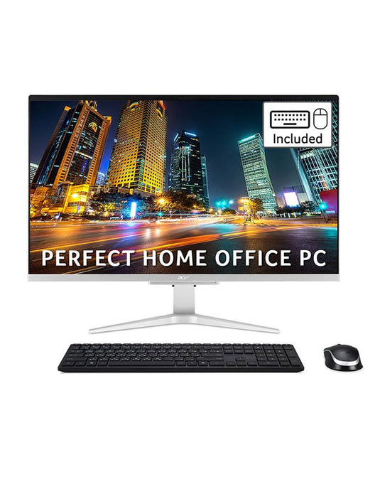 Acer Aspire C27 27-inch i5 11th Gen 8GB 1TB @2.40GHz Nividia GeForce MX330 Desktop + Keyboard & Mouse - Silver (As New Pre-Owned)