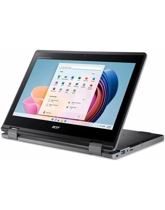 Acer Travel Mate B3 Spin 11.6-inch N200 12th Gen 8GB 256GB @1.00GHz Windows 11 Pro Touch Screen Laptop - Black (As New Pre-Owned)