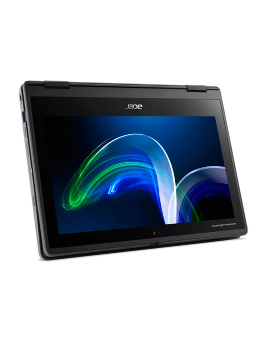 Acer Travel Mate Spin 11.6-inch N6000 8GB 256GB 2 in 1 Touch Screen Laptop - Black (Very Good - Pre-Owned)