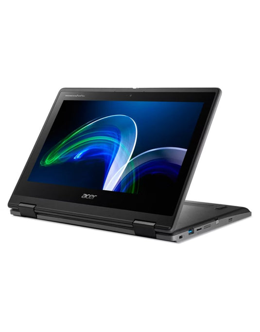 Acer Travel Mate Spin 11.6-inch N6000 8GB 256GB 2 in 1 Touch Screen Laptop - Black (Very Good - Pre-Owned)