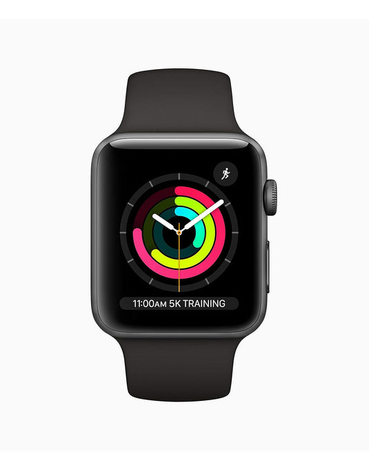 Apple Watch Series 3 Aluminum 42mm GPS+Cellular Black Strap - Space Gray