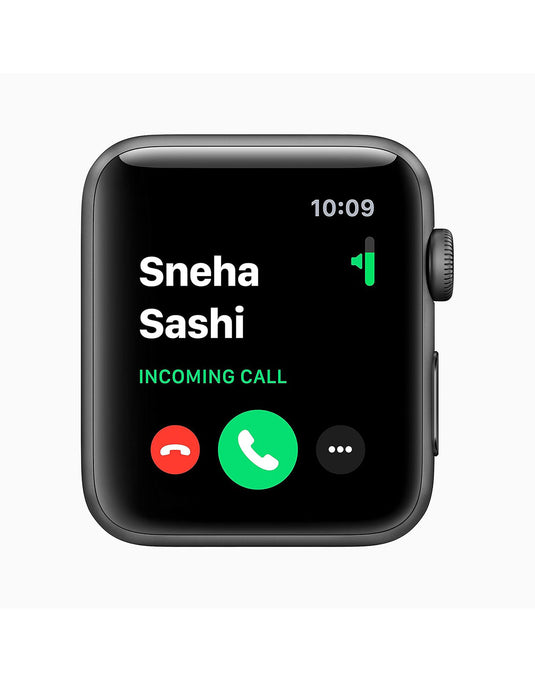 Apple Watch Series 3 Aluminum 42mm GPS+Cellular Black Strap - Space Gray