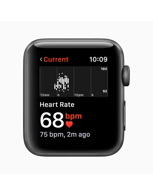 Apple Watch Series 3 Aluminum 42mm GPS+Cellular Black Strap - Space Gray