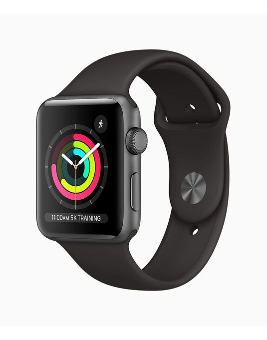 Apple Watch Series 3 Aluminum 42mm GPS+Cellular Black Strap - Space Gray