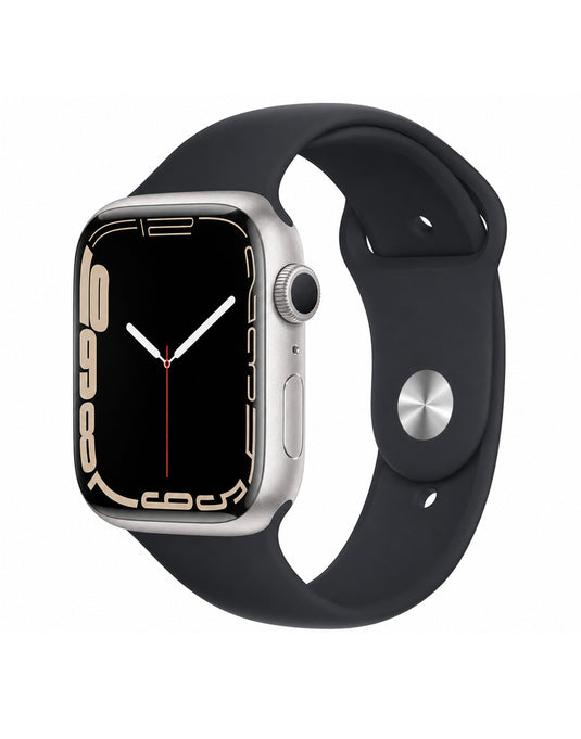 Apple Watch Series 8 Aluminum 45MM GPS Black Strap - Silver