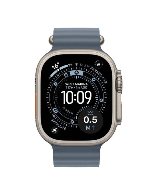Apple Watch Ultra 1st Gen 49MM GPS + Cellular Natural Titanium With Blue Strap