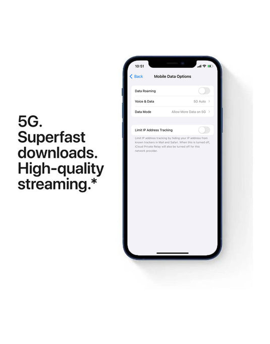 Apple iPhone 12 128GB 5G - 100% Battery Health + TPU Clear Case & Screen Protector (Very Good-Pre-Owned)