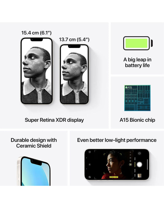 Apple iPhone 13 256GB 5G - White (Very Good-Pre-Owned)