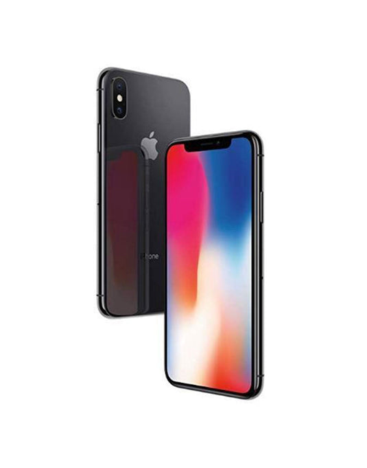 Front and Back View of Apple iPhone X 64GB Space Grey