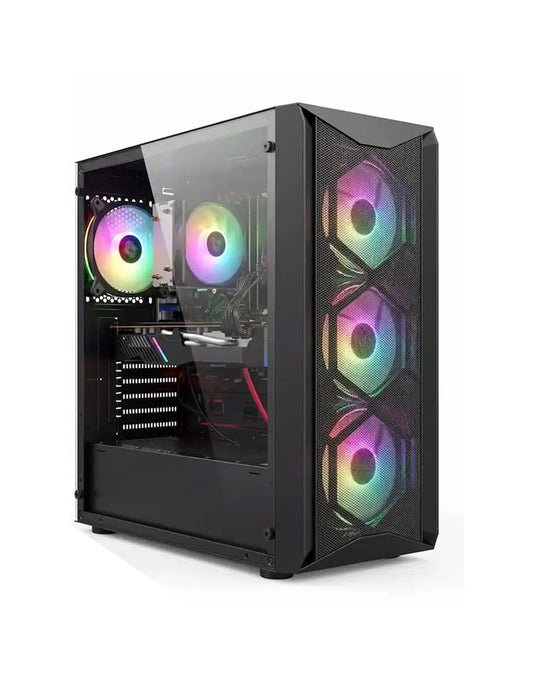 Asus Desktop AMD Ryzen 5 5500 16GB 2TB Nvidia GeForce RTX-4060 8GB Windows 11 Home Gaming - Black (As New-Refurbished)
