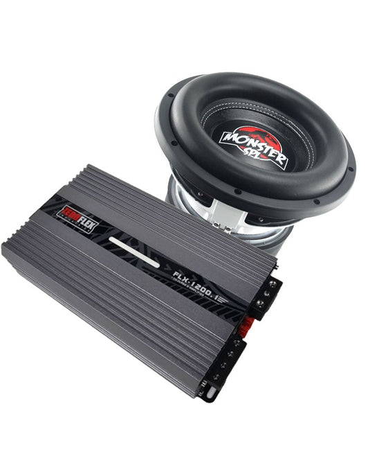 Zeroflex TREX124 12-inch SP MONSTER 1650RMS 4 Ohm Car Subwoofer + FLX1200.1 1 X 1200W @ 1 ohm Mono Amplifier (Bundle Deal)