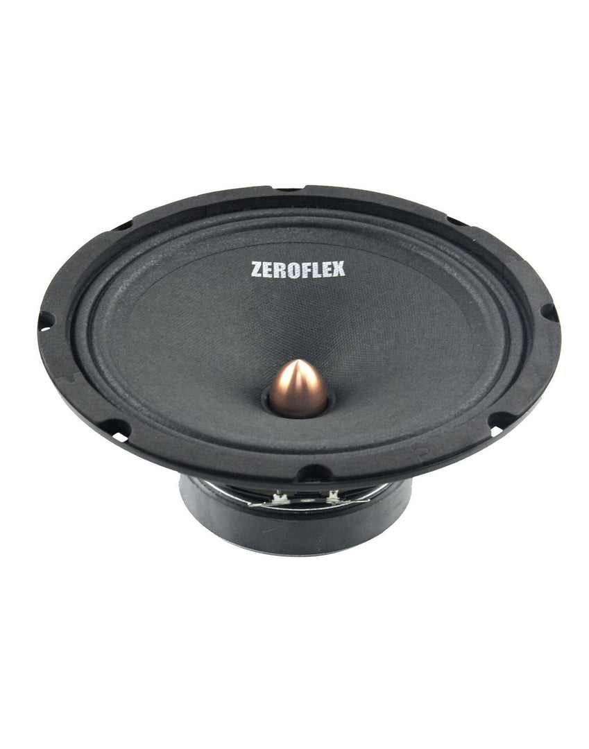 Front & Side View of Zeroflex TKO-W8.0 8" Car Midbass Drivers 120rms (pair) 