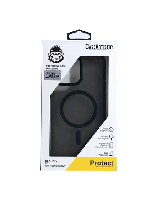 Case Artistry Mag Shield Ghost Matte Case For iPhone 16 Pro Max - Black