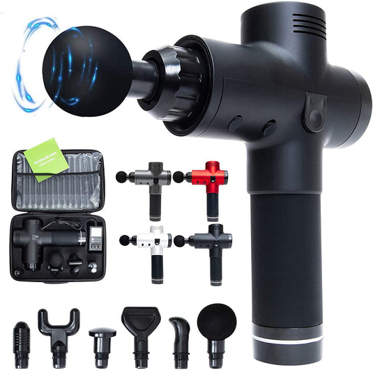 Muscle Multifunctional Massage Gun with 6 Massaging Heads - TechCrazy
