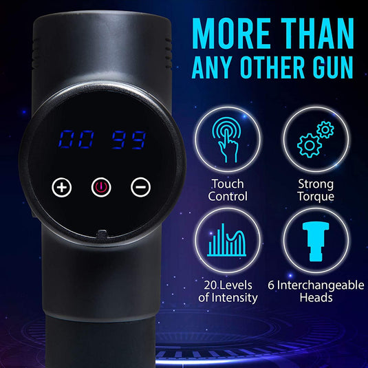 Muscle Multifunctional Massage Gun with 6 Massaging Heads - TechCrazy