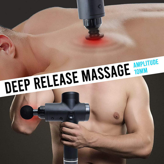Muscle Multifunctional Massage Gun with 6 Massaging Heads - TechCrazy