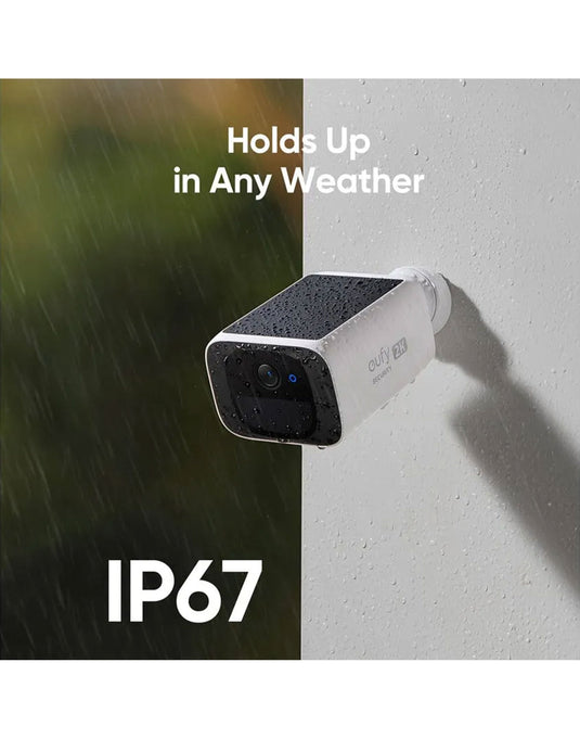 Eufy 2K Camera With Built In Solar Panel - White
