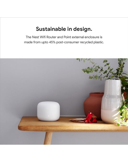 Google Nest WiFi Router+1 Point (2 Packs)