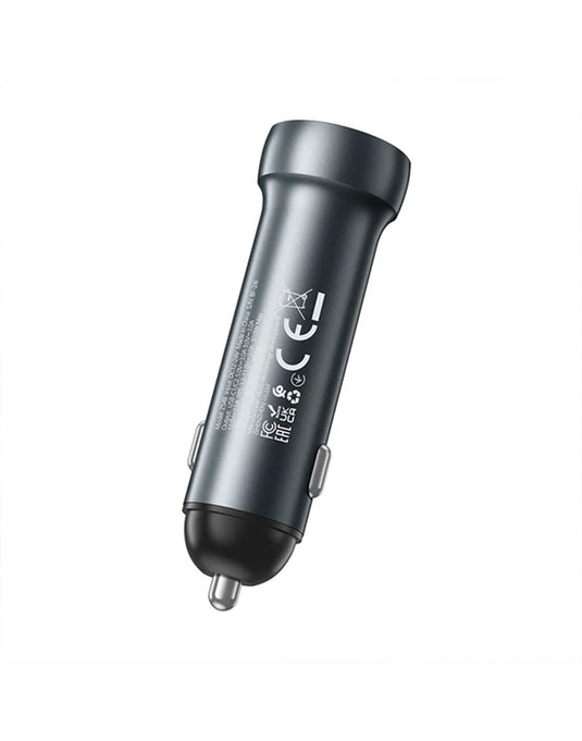HOCO 60W Dual USB-C Super Fast Car Charger (Z54B) - Black