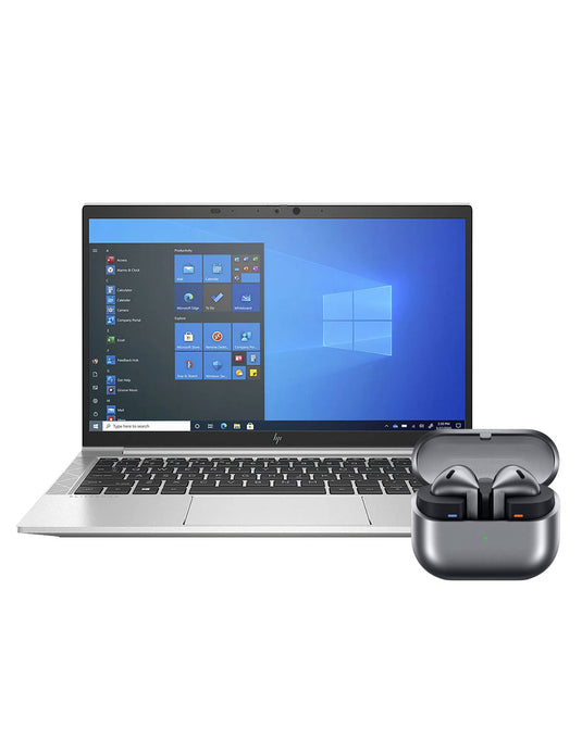 HP Elitebook 840 G8 14-inch i5 11th Gen 16GB 256GB @2.40GHz Windows 11 Pro Touch Screen Laptop - Silver (Good Pre-Owned) + Galaxy Buds 3 R530N (Bundle Deal)