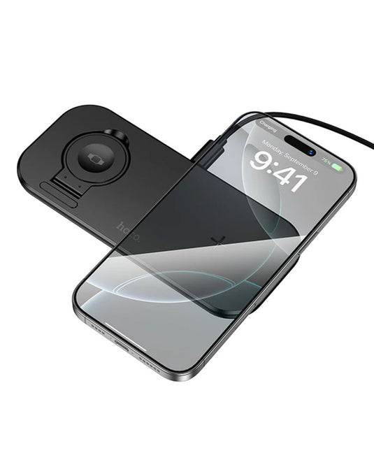 Hoco 15W Ultra Thin 3 in 1 Wireless Charger (CW65) - Black