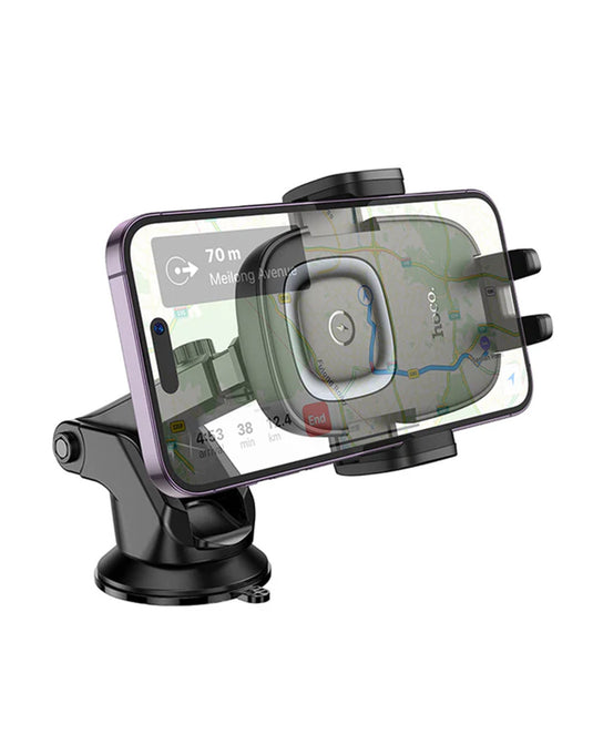 Hoco 15W Wireless Charging Phone Holder for Windshield / Dashboard (HW32) - Black