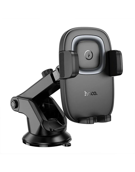 Hoco 15W Wireless Charging Phone Holder for Windshield / Dashboard (HW32) - Black