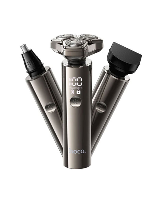 Hoco 3 in 1 Grooming Set With Shaver, Hair Clipper, Nose Hair Trimmer (HP36)