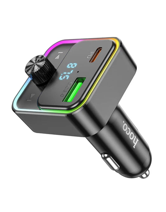 Hoco 30W FM Car Kit with PD+QC RGB Light (E81)
