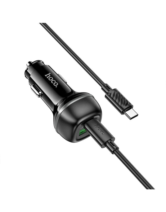 Hoco 48W PD+QC Super Fast Car Charger C-C Cable Included (Z58A)