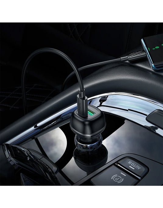 Hoco 48W PD+QC Super Fast Car Charger C-C Cable Included (Z58A)