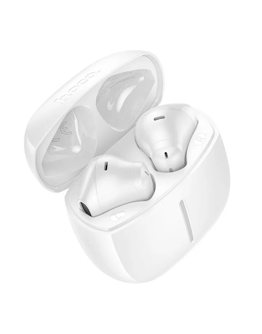 Hoco Comfortable Semi-In-Ear TWS Earbuds with 7 Hours, Hoco Music App (EQ33) - White