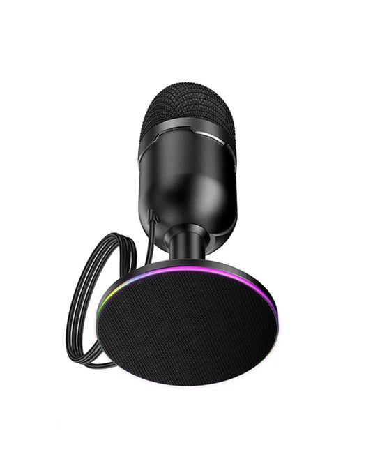 Hoco Desktop Omni-Directional Microphone With RGB Light (L25) - Black