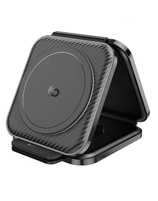 Hoco Foldable Wireless Fast Charger 15W 3-in-1 (CQ4) - Black