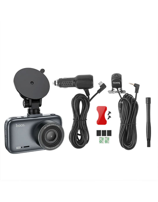 Hoco Front & Rear Dash Camera For Car HD Display 1080P/30FPS (DV6)