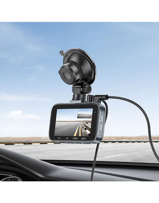 Hoco Front & Rear Dash Camera For Car HD Display 1080P/30FPS (DV6)