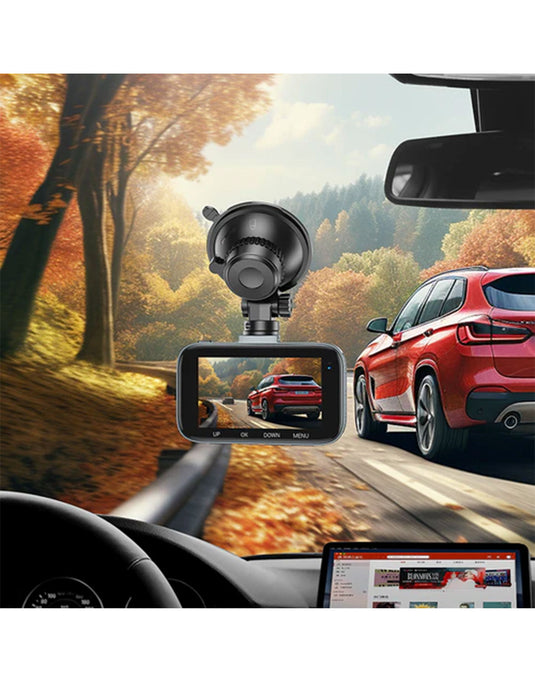 Hoco Front & Rear Dash Camera For Car HD Display 1080P/30FPS (DV6)