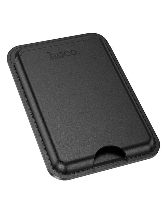 Hoco Leather Magnetic Card Pocket (DLB01) - Black