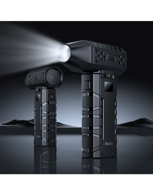 Hoco Portable High-Power Fan with 80,000 RPM Ultra-High Speed, Rechargeable Cooling Fan with Digital Display (HX67)