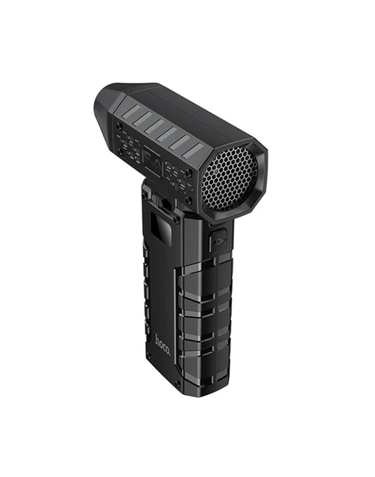 Hoco Portable High-Power Fan with 80,000 RPM Ultra-High Speed, Rechargeable Cooling Fan with Digital Display (HX67)