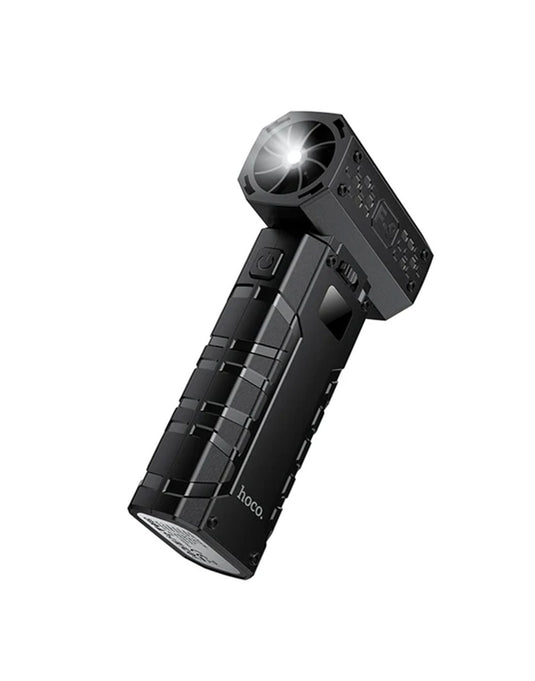 Hoco Portable High-Power Fan with 80,000 RPM Ultra-High Speed, Rechargeable Cooling Fan with Digital Display (HX67)