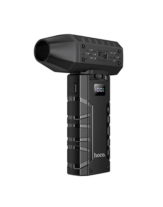 Hoco Portable High-Power Fan with 80,000 RPM Ultra-High Speed, Rechargeable Cooling Fan with Digital Display (HX67)