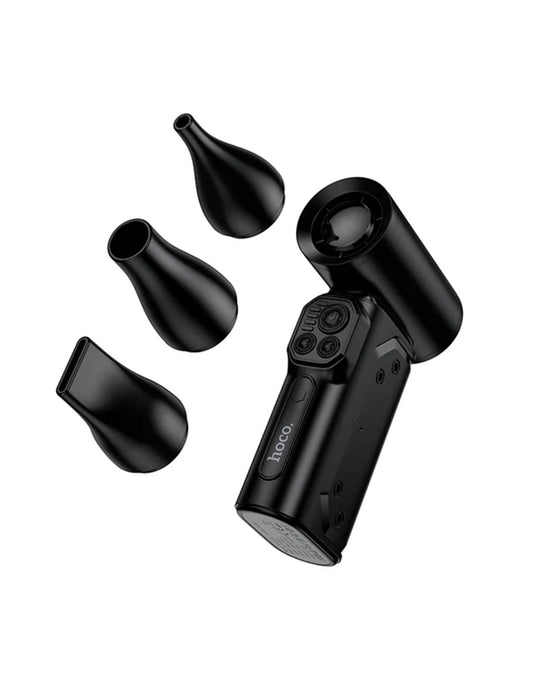 Hoco Portable High Power Fan 130000 RPM Ultra High Speed Turbo Fan (HX68) - Black