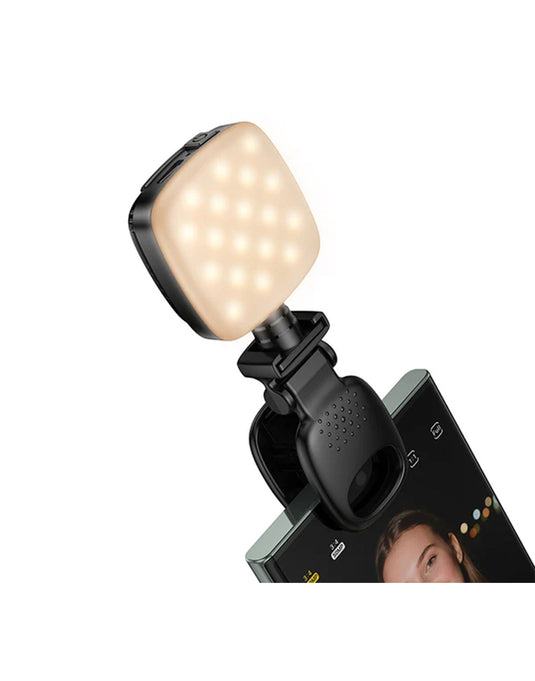 Hoco Portable Mini LED Fill Light, 9 Levels of Dimming, 2700K-6500K Color Temperature Range (K28)